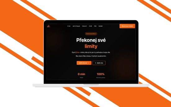 GymZóna - moderní webová prezentace fitness centra s přehledným ceníkem a rozvrhem lekcí