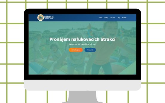 Hopsni si - kreativní webové stránky s hravým designem pro děti